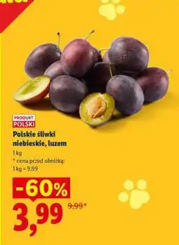 Lidl Polskie śliwki niebieskie, luzem oferta