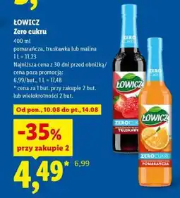 Lidl ŁOWICZ Zero cukru oferta