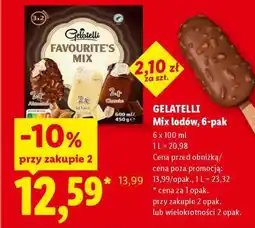 Lidl GELATELLI Mix Lodów, 6-pak oferta