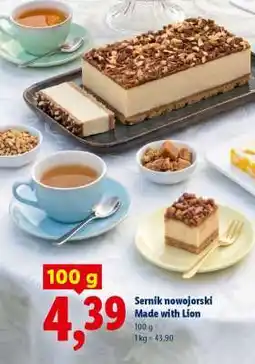 Lidl Sernik nowojorski Made with Lion oferta