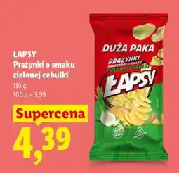 Lidl ŁAPSY Prażynki o smaku zielonej cebulki oferta