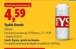 Lidl Tyskie Gronie oferta