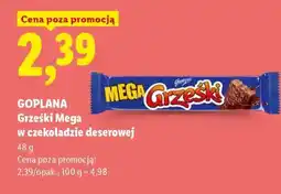 Lidl GOPLANA Grześki Mega w czekoladzie deserowej oferta