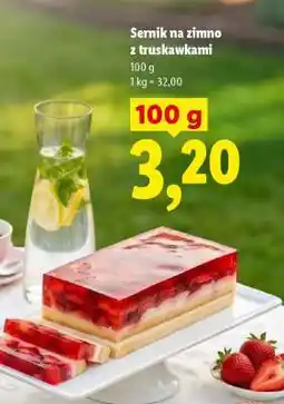 Lidl Sernik na zimno z truskawkami oferta