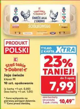 Kaufland Jaja świeże klasa M 10 szt. opakowanie oferta