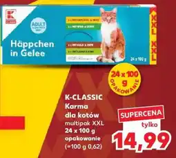 Kaufland K-CLASSIC Karma dla kotów multipak XXL 24 x 100 g opakowanie oferta