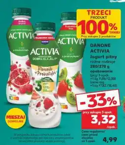 Kaufland DANONE ACTIVIA Jogurt pitny różne rodzaje 280/270 g opakowanie oferta