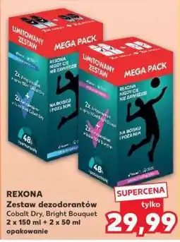 Kaufland REXONA Zestaw dezodorantów Cobalt Dry, Bright Bouquet 2 x 150 ml + 2 x 50 ml opakowanie oferta