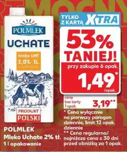 Kaufland POLMLEK Mleko Uchate 2% tł. 1 l opakowanie oferta
