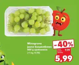 Kaufland Winogrona jasne bezpestkowe 500 g opakowanie oferta
