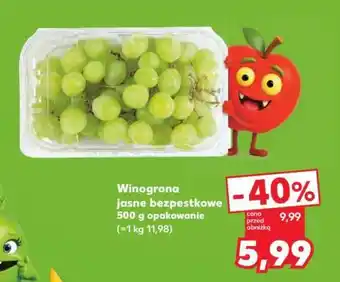 Kaufland Winogrona jasne bezpestkowe 500 g opakowanie oferta