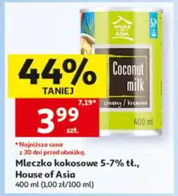 Auchan Mleczko kokosowe 5-7% tł., House of Asia oferta
