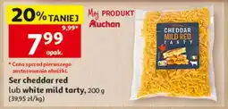 Auchan Ser cheddar red lub white mild tarty oferta