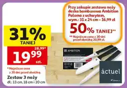 Auchan Zestaw 3 noży oferta