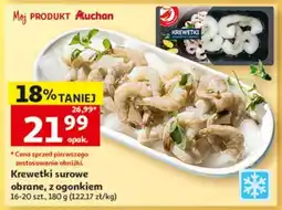 Auchan Krewetki surowe obrane z ogonkiem oferta