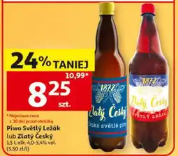Auchan Piwo Světlý Ležák lub Zlatý Český oferta