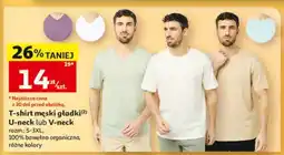 Auchan T-shirt męski gladki oferta