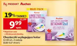 Auchan Chusteczki wyłapujące kolor oferta