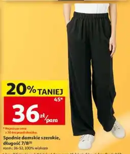 Auchan Spodnie damskie szerokie, długość 7/8 oferta