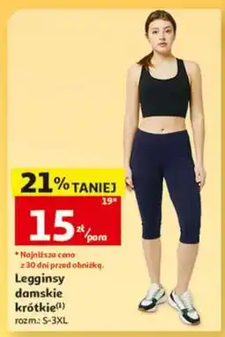 Auchan Legginsy damskie krótkie oferta