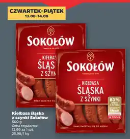 Netto Kiełbasa Śląska z szynki Sokołów oferta