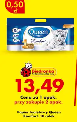 Biedronka Papier toaletowy Queen Komfort oferta