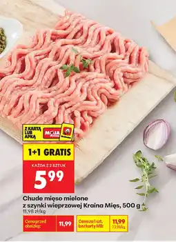 Biedronka Chude mięso mielone z szynki wieprzowej Kraina Mięs oferta