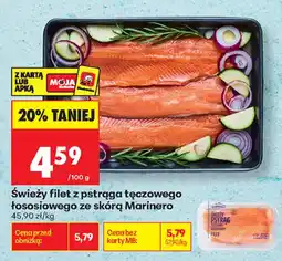 Biedronka Świeży filet z pstrąga tęczowego łososowego ze skórą Marinero oferta