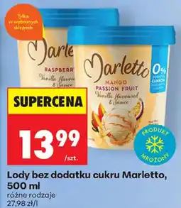 Biedronka Lody bez dodatku cukru Marletto oferta