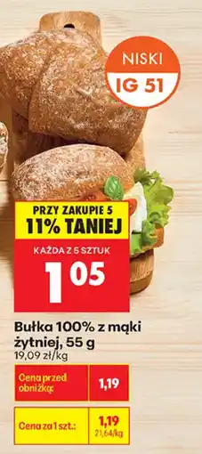 Biedronka Bułka 100% z mąki żytniej oferta