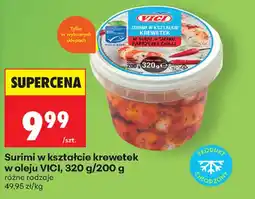 Biedronka Surimi w kształcie krewetek w oleju VICI oferta