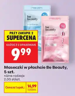 Biedronka Maseczki w płachcie Be Beauty oferta