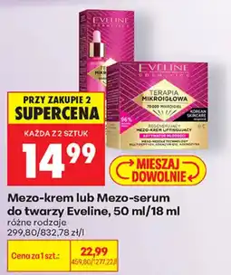 Biedronka Mezo-krem lub Mezo-serum do twarzy Eveline oferta