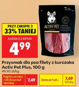 Biedronka Przysmak dla psa filety z kurczaka Activ Pet Plus oferta
