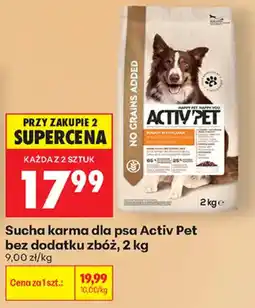 Biedronka Sucha karma dla psa Activ Pet bez dodatku zbóż oferta