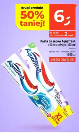 Dealz Pasta do zębów Aquafresh oferta