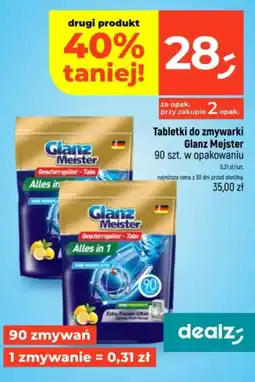 Dealz Tabletki do zmywarki Glanz Meister oferta