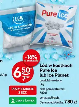 Żabka Lód w kostkach Pure Ice lub Ice Planet oferta