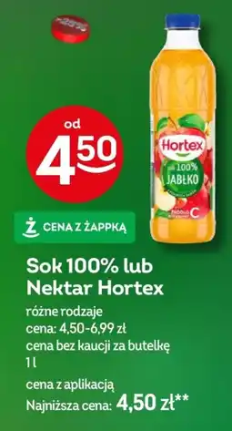 Żabka Sok 100% lub Nektar Hortex oferta