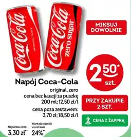 Żabka Napój Coca-Cola original, zero oferta