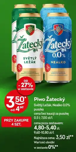 Żabka Piwo Żatecky Světlý Ležák, Nealko 0,0% oferta