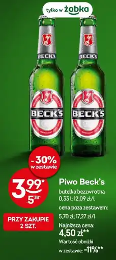 Żabka Piwo Beck's oferta