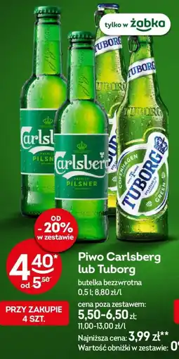 Żabka Piwo carlsberg lub tuborg oferta