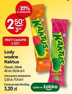 Żabka Lody wodne Kaktus oferta