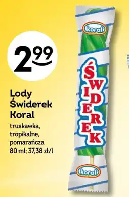 Żabka Lody Świderek Koral oferta