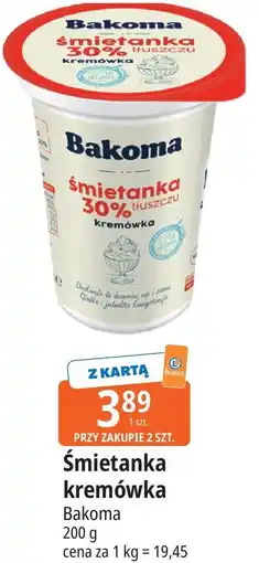 E.Leclerc Śmietanka kremówka Bakoma 30% tłuszczu oferta