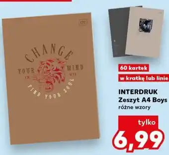 Kaufland INTERDRUK Zeszyt A4 Boys różne wzory oferta