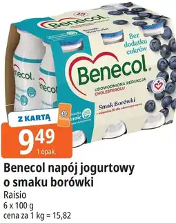 E.Leclerc Benecol napój jogurtowy o smaku borówki Raisio oferta