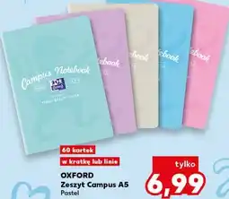 Kaufland OXFORD Zeszyt Campus A5 Pastel oferta