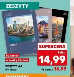 Kaufland Zeszyt A4 UV Travel oferta